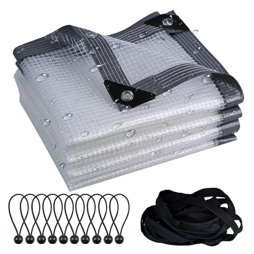Lona impermeable translúcida con malla resistente para gallineros 2