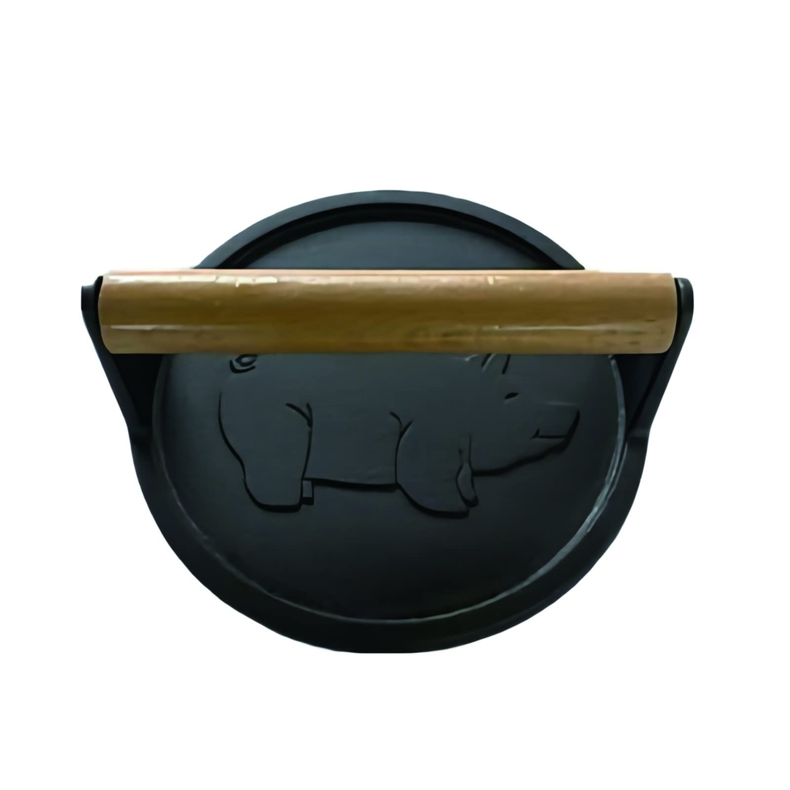 Presse à hamburger en fonte ronde 17,8 cm moule à viande avec poignée bois grill