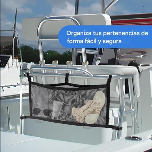 Red de almacenamiento para poste transpirable con correa ajustable para linterna 8