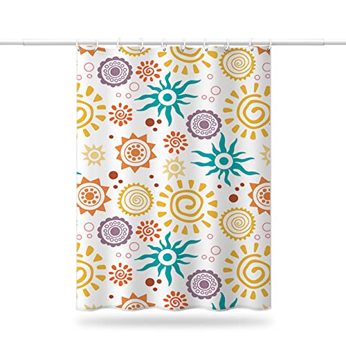 Rideau Douche Mandala 200x200cm KnSam en Polyester Multicolore