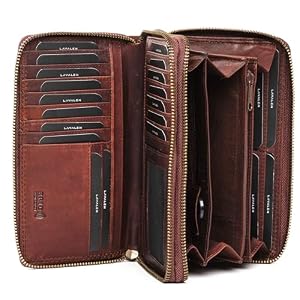 Leather RFID Wallet Women – Modern RFID Womens Wallet- Big Multiple Compartments – Credit Card Holder – Handcrafted Genuine Leather -Carteras de Mujer Piel