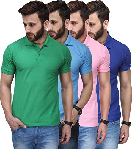 Image of T.N.X Men's Regular Fit Polos (Pack of 4)