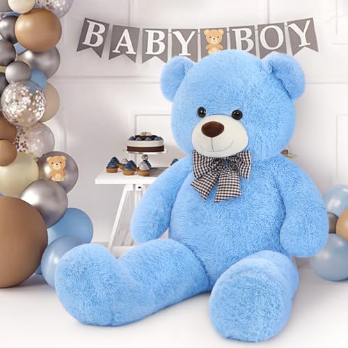 Image of MaoGoLan Large Blue Teddy Bear Jumbo Bear 55 inch Oversize Huge Stuffed Animal for Boys and Girls