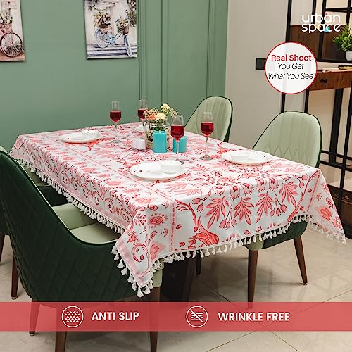 Image of Urban Space Sicilia Table Linen Collection - Premium Water & Stain Resistant Dining Table Cover for 4 Seater, Anti Skid Table Cloth for Center Table (Rhythm, 4 Seater 52 inch x 72 inch)