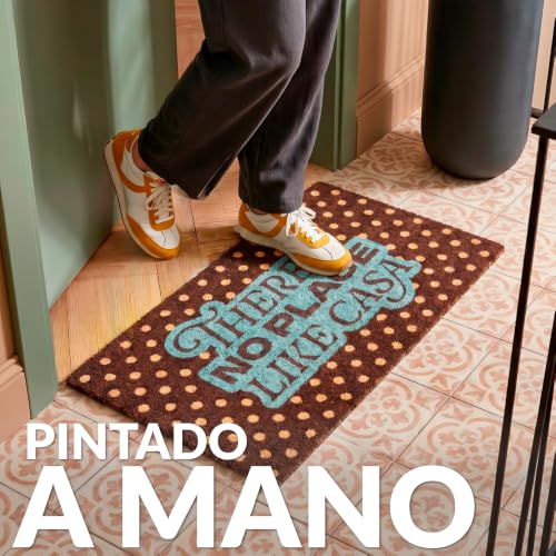 Felpudo de coco antideslizante Fisura pintado a mano para una entrada limpia y segura 5