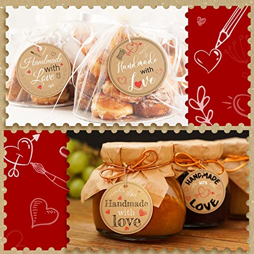 240 Pieces Thank You Gift Tags Handmade Gift Tags With String Wedding Baby Shower 2.3'' Round Tags Brown Rustic Kraft Hang Tags For Wedding Party Favor Diy Craft And Birthday Party (Heart) #TOP4