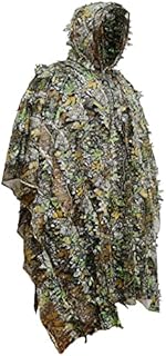 SCYLFEHDP Ghillie Suit, Gilly Suits for Men, Hunting Suit, 3D Leafy camo Suit, Hooded Cape Hunting Suit, Camouflage Suit, Bird Watching, Jungle Hunting, Halloween Party, Camping, Theme Decoration.