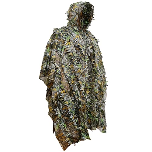 Ghillie Suit, Gilly Suits for Men, Hunting Guit, 3D Leafy Camo Suit, Hooded Cape Hunting Suit, Camouflage Suit, Bird Watching, Jungle Hunting, Halloween Party, Camping, Theme Decoration.