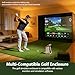 VICCGO Indoor Golf Simulators Enclosure 10 X 8FT with HD Impact Screen & Durable Aluminum Frame,30 Minutes Quick Setup Golf Enclosure Kit with Impact Screen for Home, Backyard & Garage.