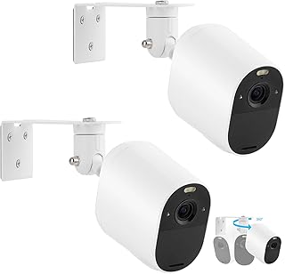 2Pack Adjustable Metal Camera Mount for Arlo Essential/XL 2nd Generation/Pro 4/Pro 3/Pro2/Pro/Pro 5S/Ultra2/Ultra, Mounting Bracket Outside for Arlo Camera, No-Drill VHB Stick or Screws