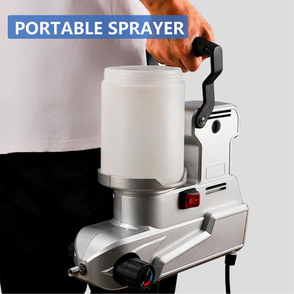 Spruzzatore di vernice airless ad alta pressione, 1600 W, 84 oz/min, spruzzatore elettrico industriale professionale, per interni domestici, esterni, mobili, recinzioni