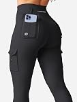 YEOREO Entraînement Leggings de chargement avec des poches pour les femmes Pas de couture avant Cache-croûte Hedda Leggings Compresse Gym Yoga Pantalons