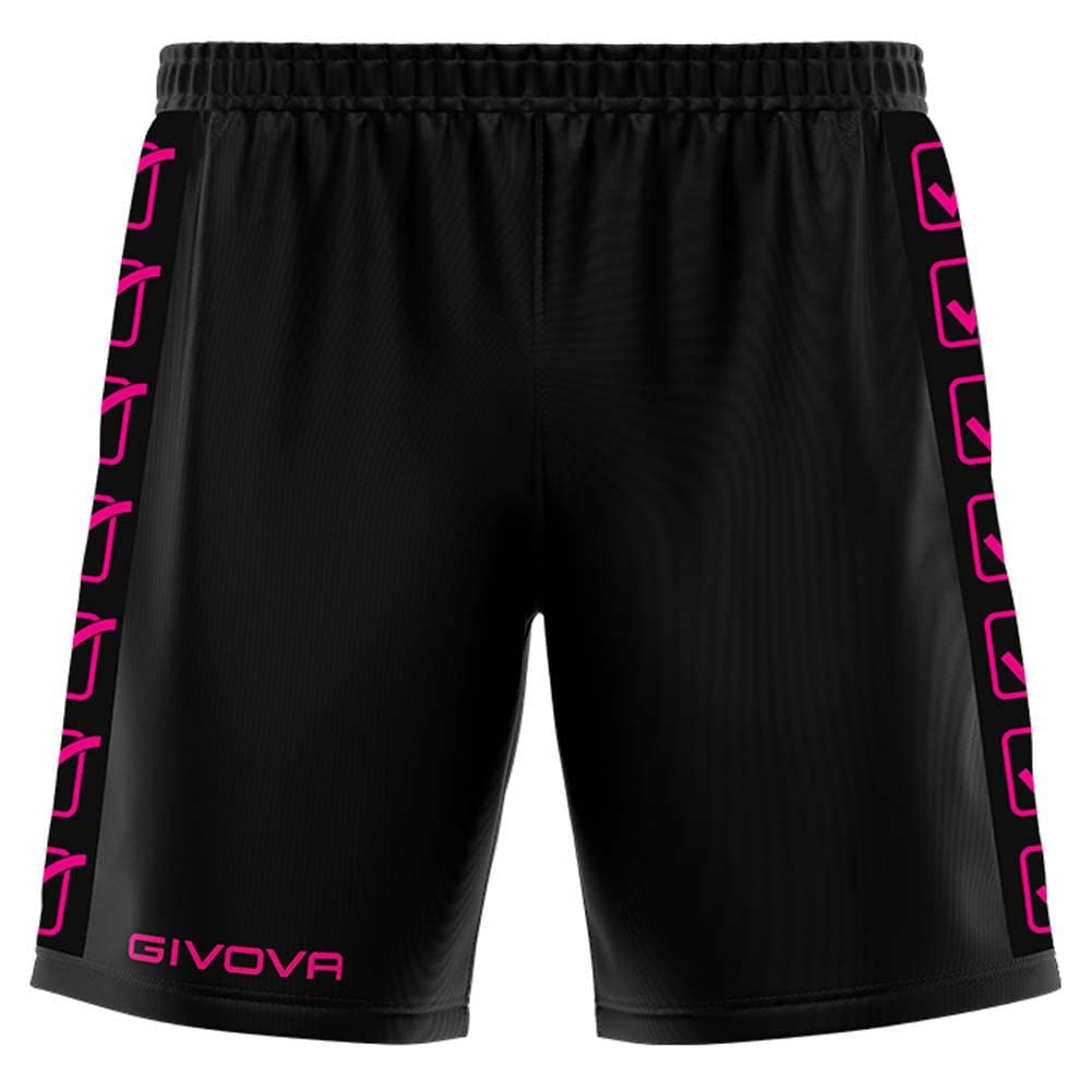 GIVOVA Poly Band, Pantalones Cortos Cargo Unisexo, Noir/Fuchsia Fluo,