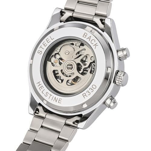 Image of Watches for Men Automatic Watch Mechanical Wrist Watches Skeleton Analog Stainless Steel Business 30 Meter Waterproof Luminous Men Watch 2026