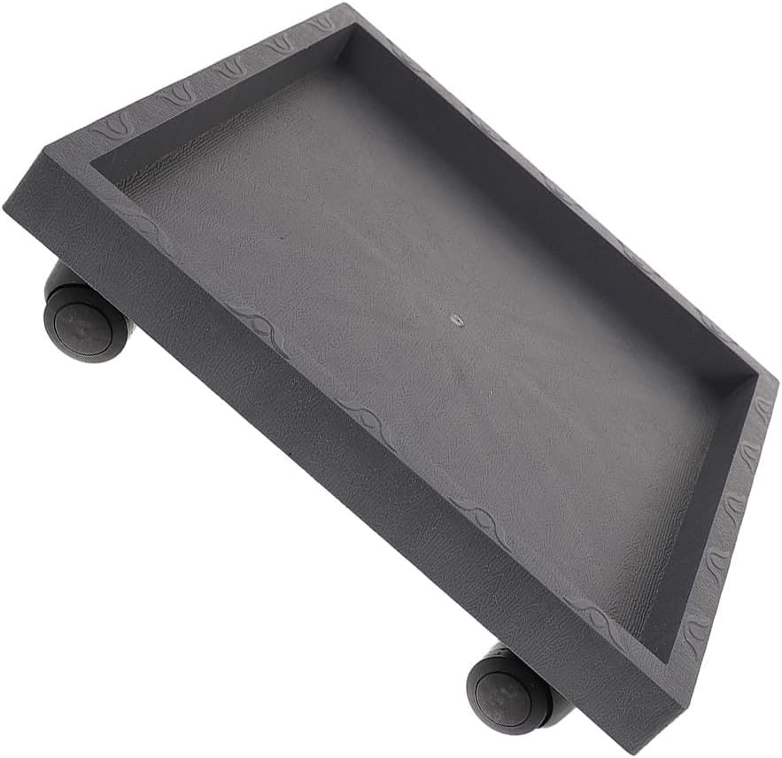 Milisten Rolling Plant Tray with Wheels, Square Plant Pot Mover, Heavy Duty Dolly, Grey 16. 5in, Indoor/Outdoor Flowerpot Stand, Pp Resin
