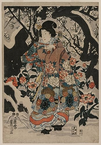 Toile murale Utagawa Kunisada pour décoration salon zen