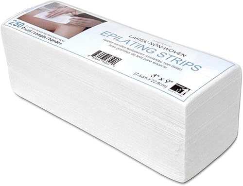 Tiras grandes de cera corporal y facial no tejidas de 3 x 9 (250 unidades)