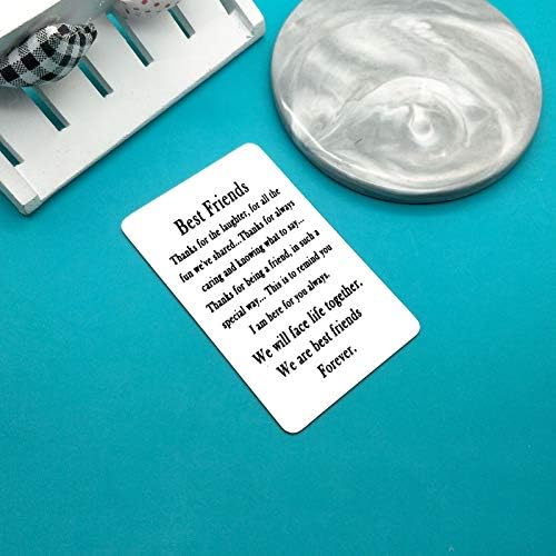 Best Friend Gift Wallet Card Insert for Best Friend We Will Face Life Together We are Best Friends Forever Wallet Card Friendship Gifts Christmas Birthday Gifts for Best Friends