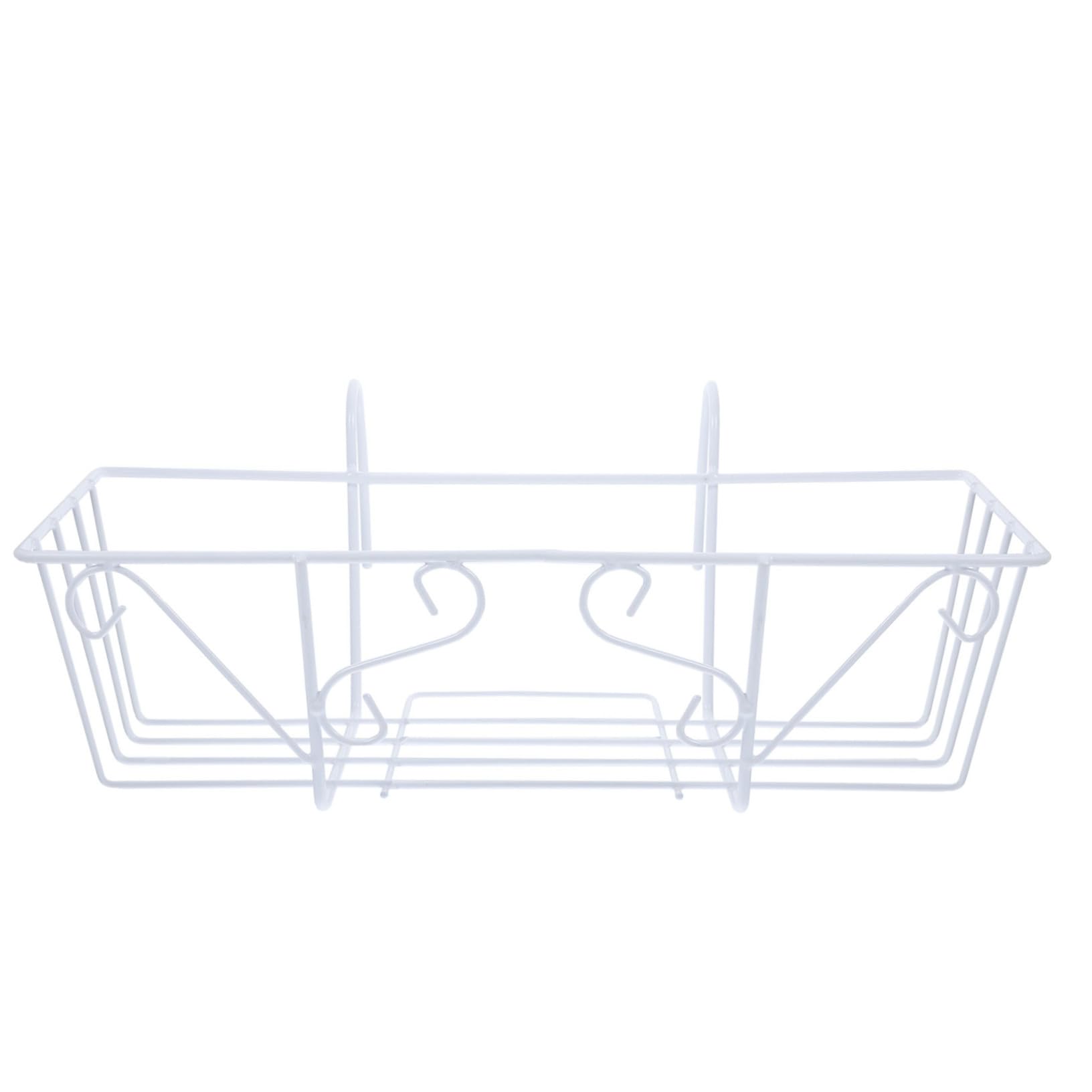 Gogogmee 1Pc Wrought Iron Flower Rack Sturdy Hanging Railing Planter Holder for Balcony Courtyard Garden Decor Durable Iron Art Design Easy to Use