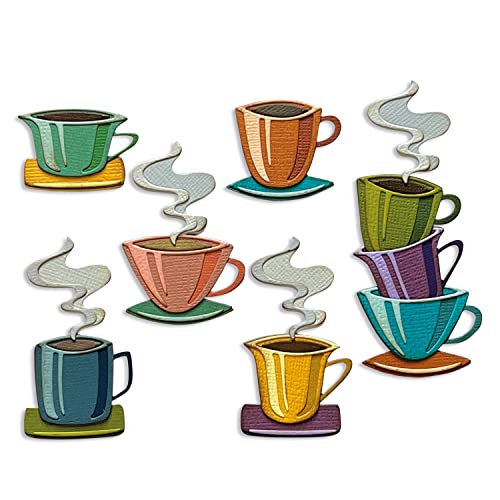 Matrice de decoupe Sizzix Thinlits Tim Holtz 666287 Cafe Papercut bloc papier scrap - 2
