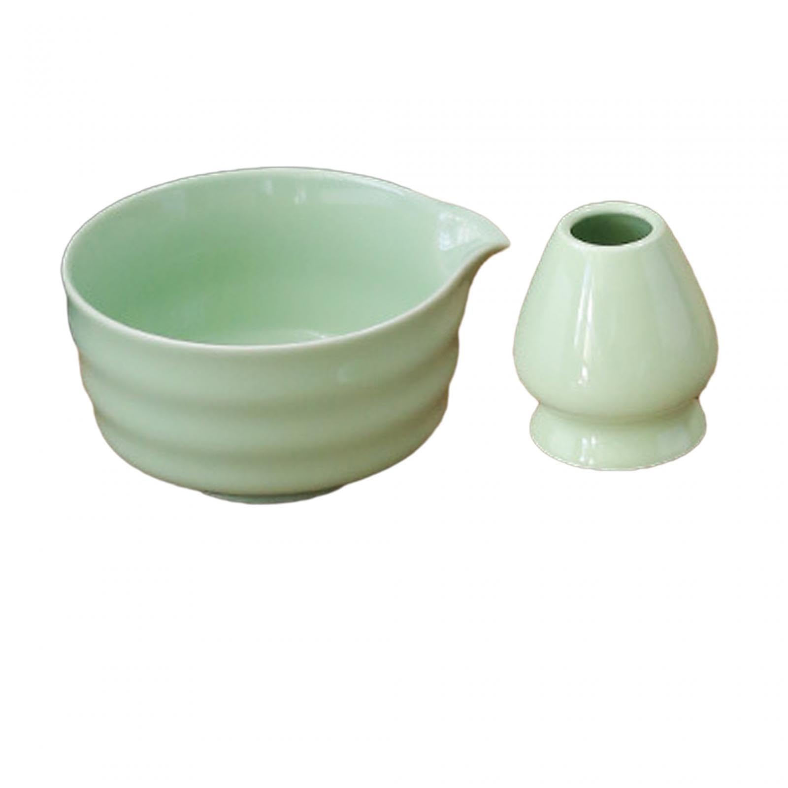 ATORSE 2 Pieces Traditional Japanese Matcha Bowl and Whisk Holder for Family Matcha Light Green|Home & Garden|Food & Beverages|Tea 2
