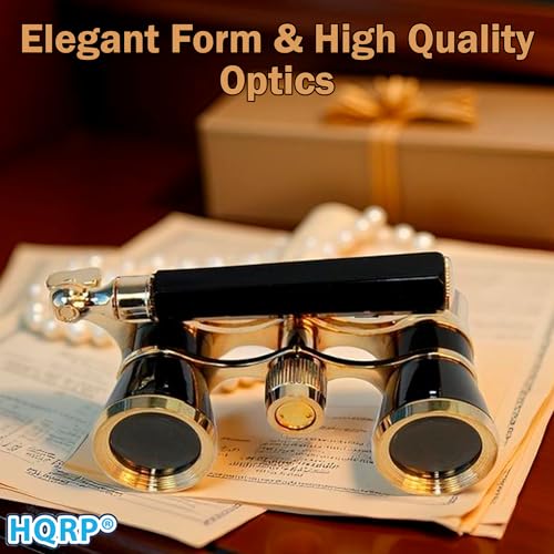 Binoculares HQRP 3x25 Opera Glasses Teatro Negro Dorado miniatura 4