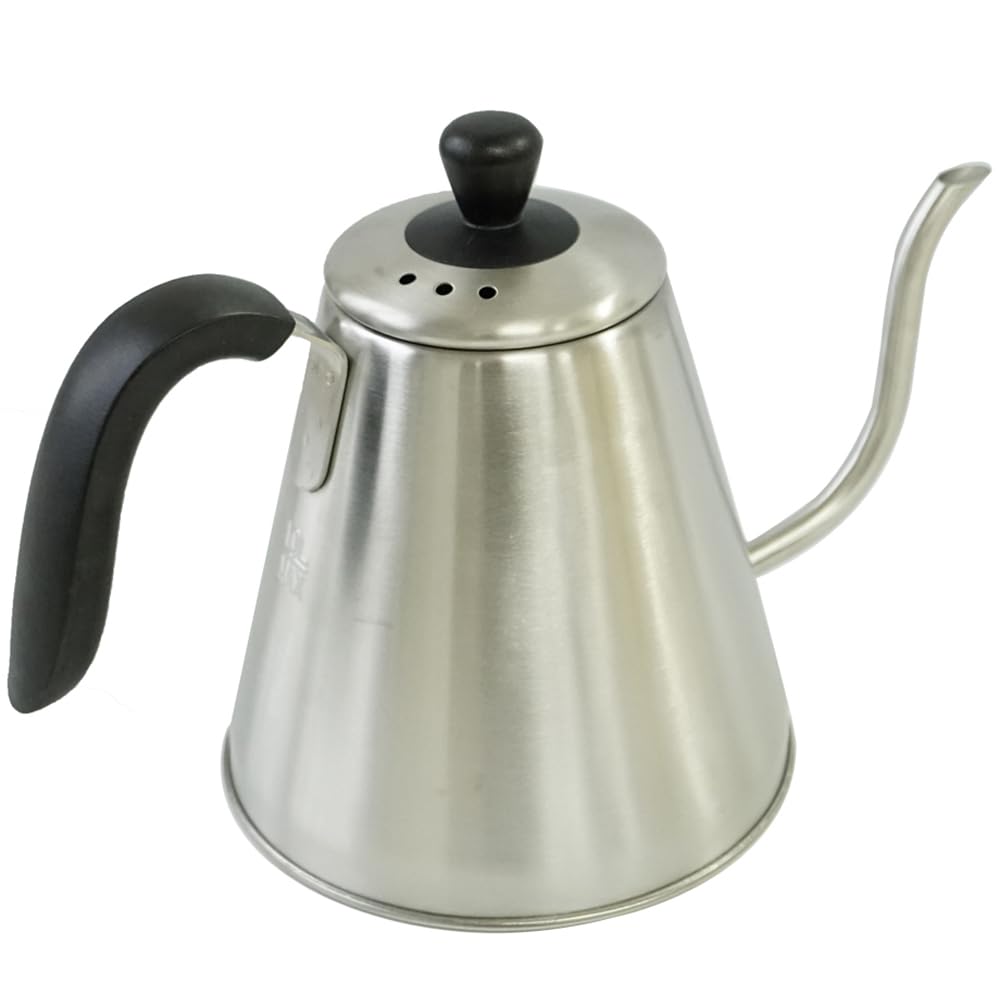 Hervidor de Agua 1.0L con Cuello de Cisne,Acero Inoxidable,Control de Flujo Preciso,Libre de BPA,Compatible con Todo Tipo de Estufas