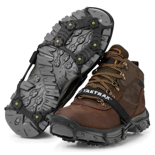Yaktrax Spikes for Walking on Ice and Snow (1 Pair), :Large/X-large (Shoe Size: W 9.5+/M 8-12) , Black