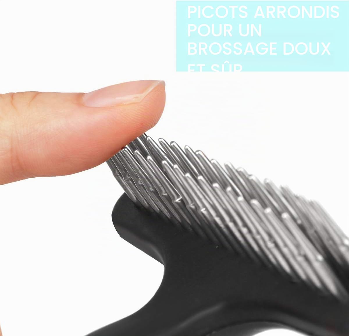 Râteau à sous-poils pour chien, brosses pour perte de poils, peigne pour enlever les poils courts ou longs, peigne de toilettage pour animaux de compagnie, double rangée d'épingles en acier