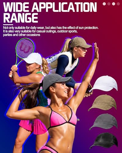 Gorra de béisbol ajustable para mujer con cola de caballo miniatura 7