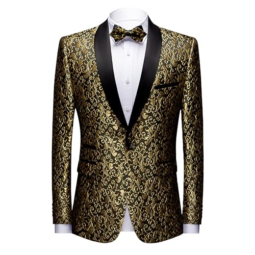 Chaqueta de esmoquin floral para hombre que estiliza la figura en eventos