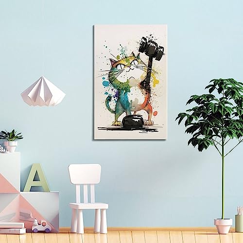 WARL Poster artistico su tela con animali da