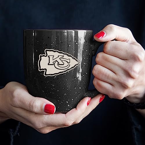 Image of Rico Industries NFL Football 16 oz Team Color Laser Engraved Speckled Ceramic Coffee Mug