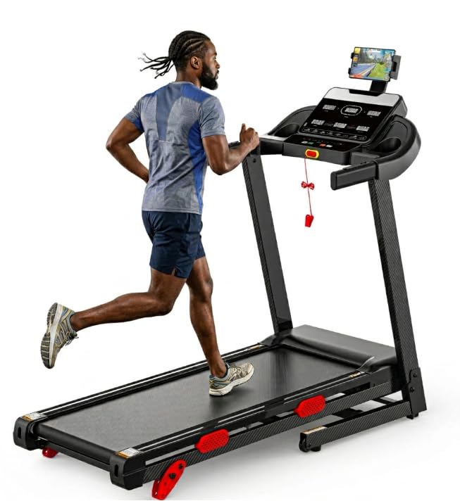 Image of 9MPH Foldable Treadmill for Home w /Incline,Portable Treadmill 330lb Capacity