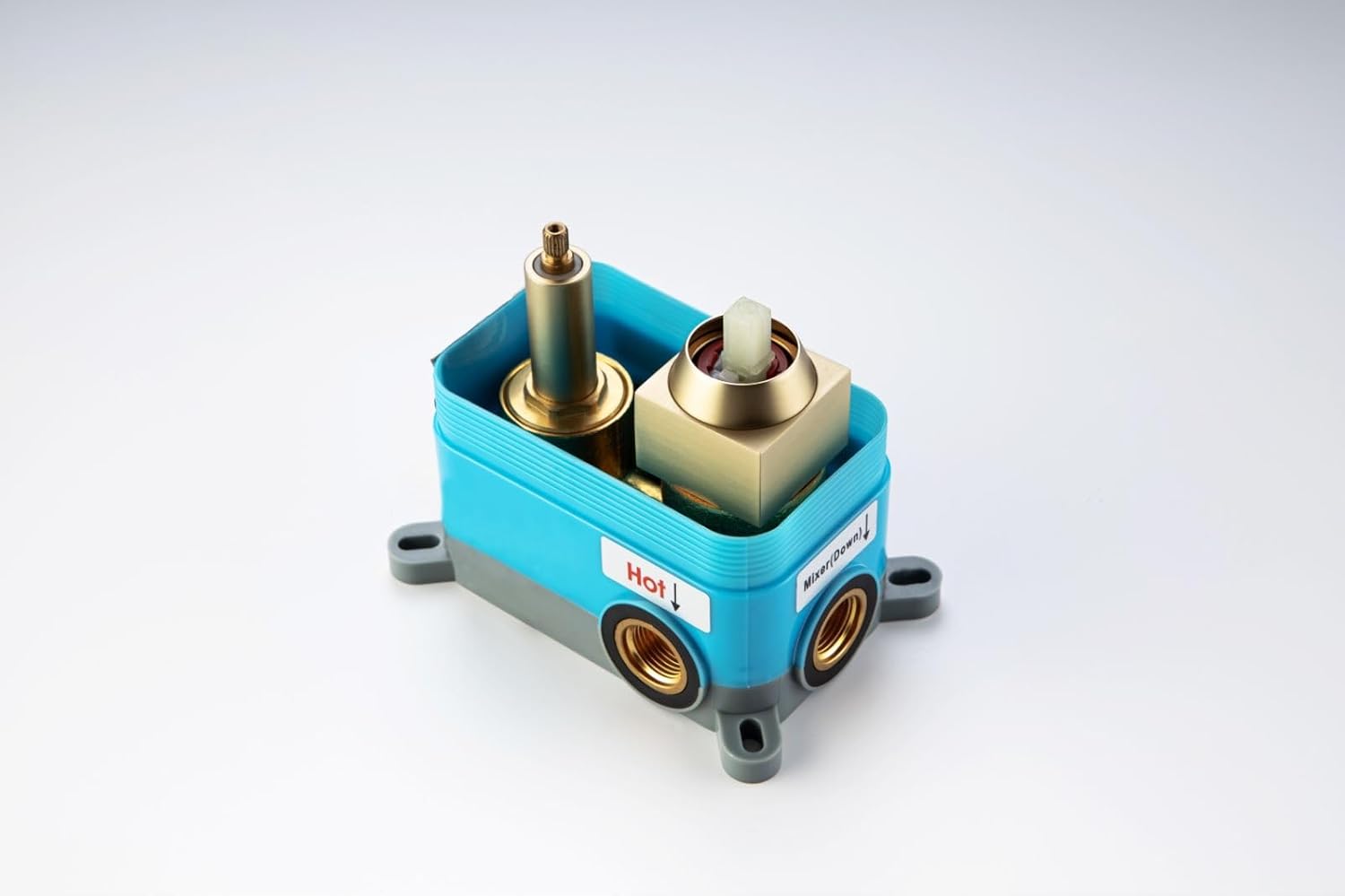 Water flowing from the WELLFOR 10-inch rain shower head