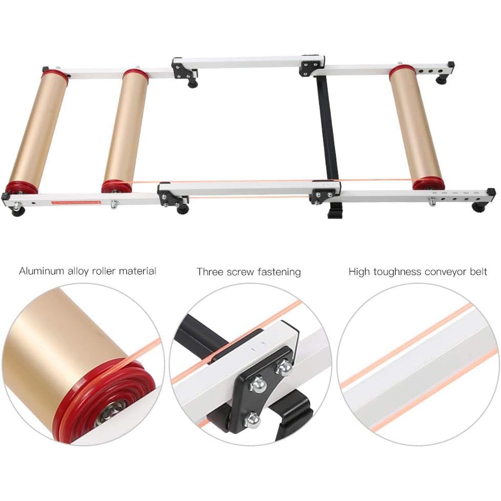 Rodillo de entrenamiento para bicicleta plegable, rodillo de entrenamiento para bicicleta para ejercicios en interiores, rodillo de entrenamiento para bicicleta de aleación de aluminio de alta resis