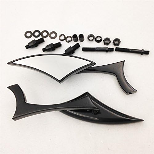 Miniatura 7 de XKH- Motorcycle Black Spear Blade Mini Mirrors Compatible with Savage Intruder Volusia Boulevard [B00Y5N42HK]