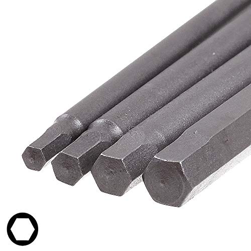 Rocaris 16 Pack 1/4 Inch Hex Shank Long Magnetic Screwdriver Bits Set 4 in Power Tools(Slotted+Cross+Hex+Plum blossom）