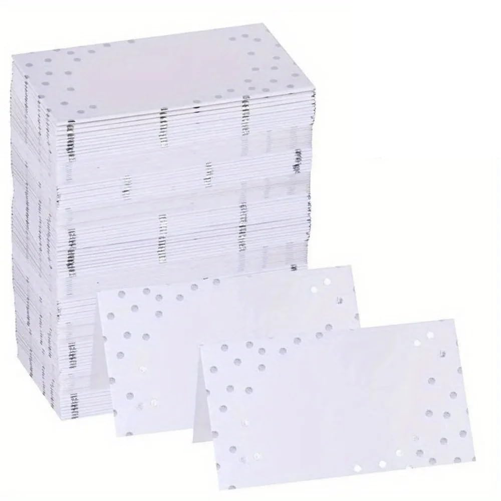 200 Stück Gold- und Silberpunkte for Hochzeiten, Sitzplatznummern, Tischkarten, Namen, Dekoration, Weihnachten, Geburtstag, Party, Gruß Für Hochzeit(Silver dots)