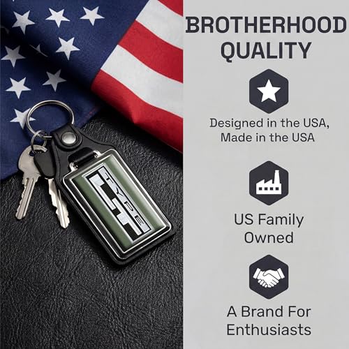 Image of Brotherhood Car Key Chain for Camaro - Classic Models Keychain for Men and Women Gift Key Ring - Light Green - Type LT