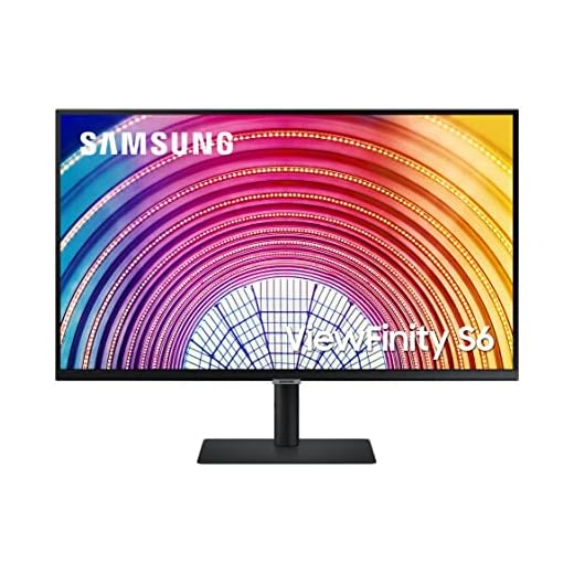 SAMSUNG ViewFinity S60A Series 24-Inch WQHD (2560x1440) Computer Monitor, 75Hz, HDMI, DisplayPort, HDR10 (1 Billion Colors), Height Adjustable Stand, TUV-Certified (LS24A608NANXGO),Black