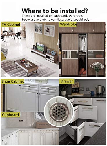 White Soffit Vents 53Mm Stainless Steel Circular Round Mesh Hole Air Vents For Kitchen Bathroom Cabinet Wardrobe (Flat, 20Pcs) #TOP4