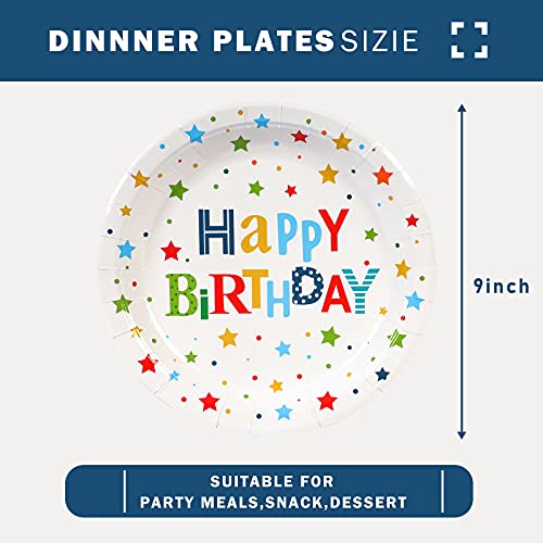 Cenlbj Happy Birthday Party Plates, 9Inch-50Pcs, Birthday Party Paper Plates, For Birthday Party Decorations #TOP1