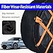 Emergency Snow Socks for Car Tires Automotive Anti Skid Covers Compact Alternative to Metal Snow Chains 2pcs 255/55R19