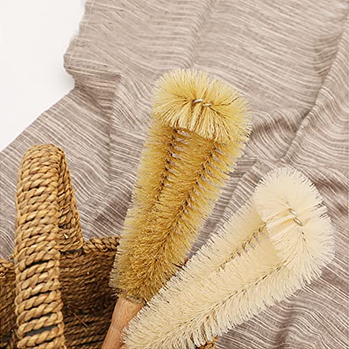 Uptaly HJ229 10 Inch Bottle Brush, V Type Bristle Brush With Beech Wood Handle, Washing Brush With Wooden Handle, Kitchen Cleaning Tool, Brushes For Dish, Tumbler, Teapot thumb #1
