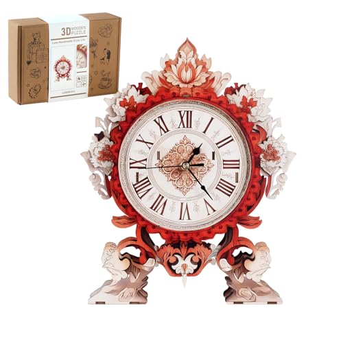 3D Puzzles for Adults-Wooden Flame Flower...