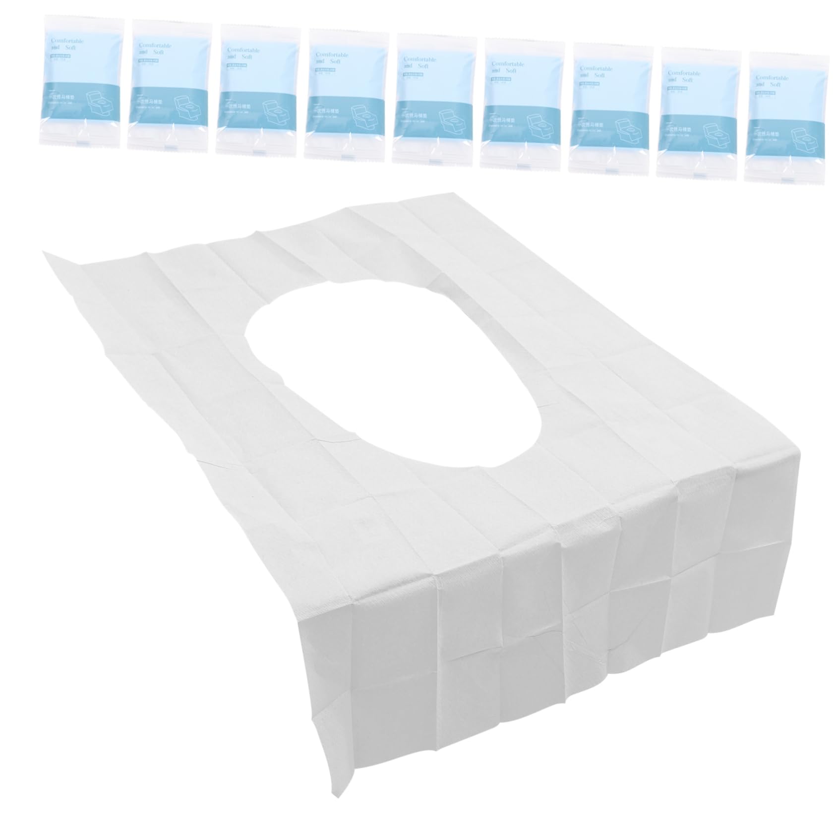 KICHOUSE Training Toilet Seat Covers 10pcs Waterproof Disposable Seat Covers for Boys and Girls Travel Public Bathroom