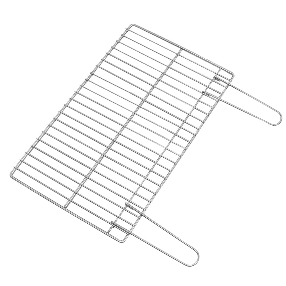 Griglia per Barbecue in Acciaio Cromato, 67x40 cm, Manici Richiudibili, Regolabile per Barbecue a Muratura e Portatili - 3