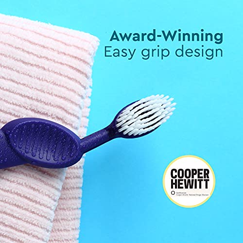 RADIUS Scuba Zahnbürste für die rechte Hand, verschiedene Farben, 6 Stück – Bild 8