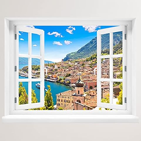 Village on The Lake Wall Sticker 100 x 78 cm Cover